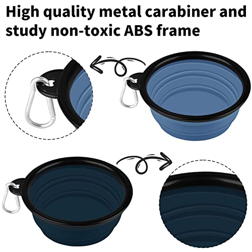 Cooyoo Collapsible Dog Bowl,2 Pack Collapsible Dog Water Bowls For Cats Dogs,Portable Pet Feeding Watering Dish For Walking Parking Traveling With 2 Carabiners #TOP4