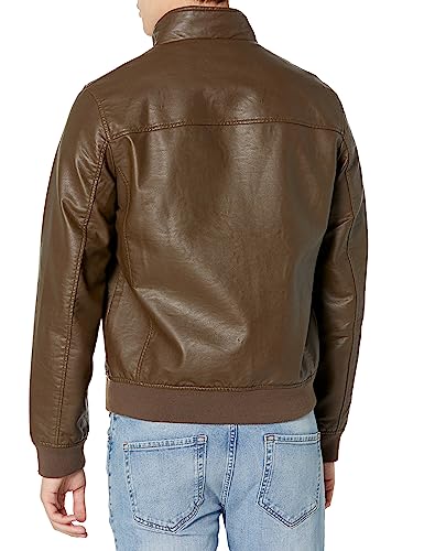 Image of Tommy Hilfiger Adaptive Men's Tommy Hilfiger Men's Smooth Lamb Touch Faux Leather Unfilled Bomber