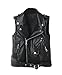 YoungSoul Chaqueta de Imitación Cuero Cazadoras Moto Sin Mangas Chaleco de Piel Sintetico Primavera Otoño para Niños/Niñas Negro 3-4T