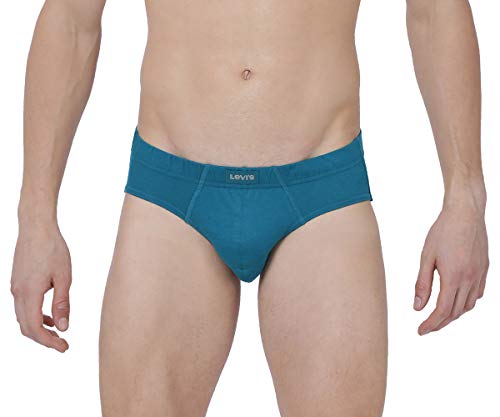 Image of Levi's 011 Comfort Brief for Men | 100% Pure Cotton | Breathable | Durable | Anti-Roll Waistband | Extra Supportive Gusset | Dual Layer 3D Pouch | Tagless & Zero Irritation Comfort | Pack of 3