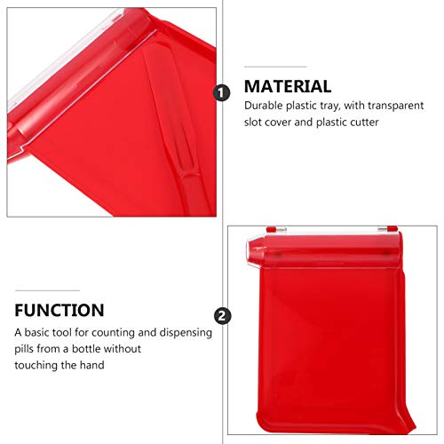 VILLCASE 1 Conjunto de Tabuleiro de Contagem de Comprimidos para a Esquerda Com Contra- Tabuleiro pa