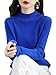 Ruereuu Damen Merino Kaschmir Strick Pullover Rollkragen Pullover Warm Pullover, blau, M Merino günstig Kaufen-Ruereuu Damen Merino Kaschmir Strick Pullover Rollkragen Pullover Warm Pullover, blau, M