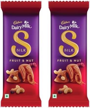 Cadbury Dairy Milk Silk Fruit and Nut Chocolate Bar, 129 g (Pack of 2)