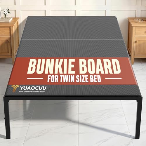 Bunkie Board Twin Size (38x75)-Heavy Duty Anti-Sag Low Profile Mattress Support Breathable Noise Minimizing & Moisture Resistant Non-Slip Foundation for Platform Beds Slatted Frames & Box Springs