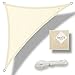 Produktbild hanSe® Marken Sonnensegel Sonnenschutz Wetterschutz Wetterbeständig HDPE Gewebe UV-Schutz Dreieck 3x3x3 m Creme