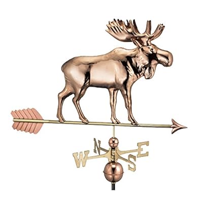 Good Directions Moose Weathervane with Arrow, Pure Copper