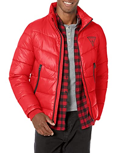Image of GUESS Men's Midweight Logo Oversized Zip Puffer