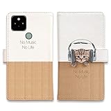 AnglersLife 手帳型 Pixel ピクセル スマホケース マグネット付 カード収納 猫だってNo Music No Life Google Pixel3