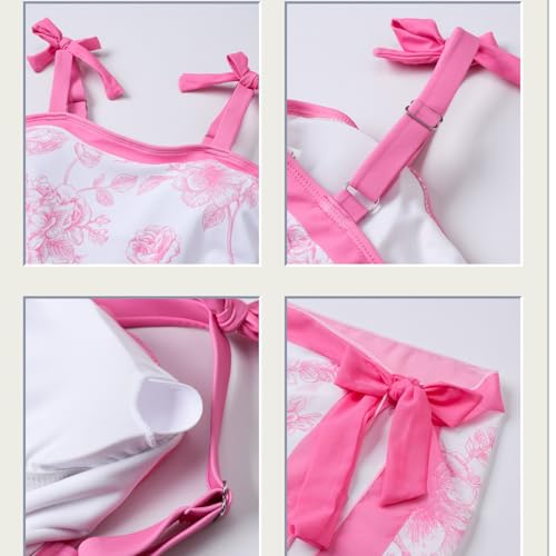 Image of Teens Girls One Piece Swimsuit Bathing Suit for Girls Adjustable Strap Summer Beach Swimwear Pool Activities 11-15Y