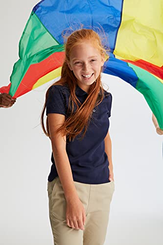Image of French Toast Toddler Girls Short Sleeve Peter Pan Collar Polo