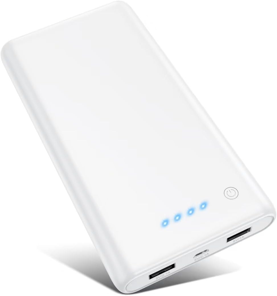 Portable Charger Power Bank 26800mah,Ultra-High Capacity Safer External Cell Phone Battery Pack,2 USB Output High Speed Charging Power bank Compatible with iPhone 17/16/15/14/13 Samsung Android-White