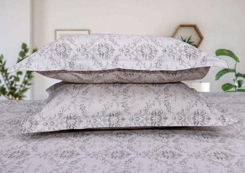 Image of Super Bedzz by Prihaal Decor Cotton Double Size Bedsheet with 2 Pillow Cover Size:108x108 (Coffee 10) bedsheet for Double Bed, Cotton Double bedsheet, Suitable for Bedroom, Gift Set