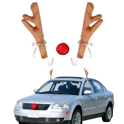 Rentier Auto Deko Weihnachten, Auto Rentier Kostüm Weihnachtsdeko Mit...