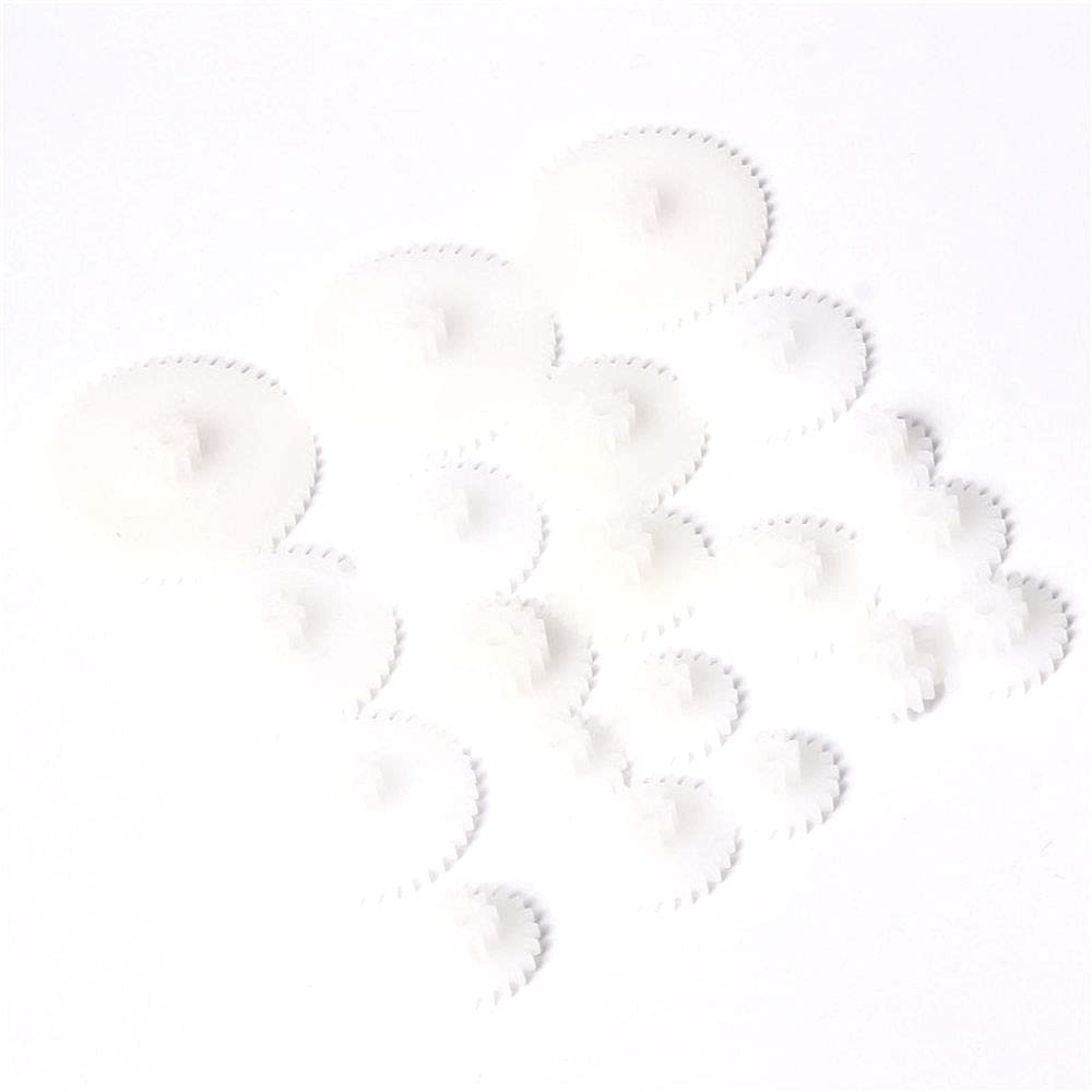 19 Kinds Double Layer Plastic Gear Crown Worm Gears Cog Wheels for Robot Parts DIY Model Toy Parts Reduction Motor Accessories