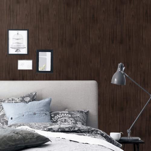 Image of FOKRIM Wall Stickers Wood Wallpaper (60X200Cm-13SQFT) Waterproof Wallpaper for Walls Wallpaper for Kitchen Door Countertops Cabinets Shelves Decorative