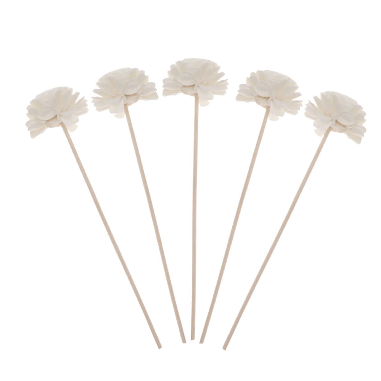ULDIGI 5 Pack Rattan Sticks Natural Aroma Diffuser Sticks Essential Oil Scented for Home Fragrance Flower Decor