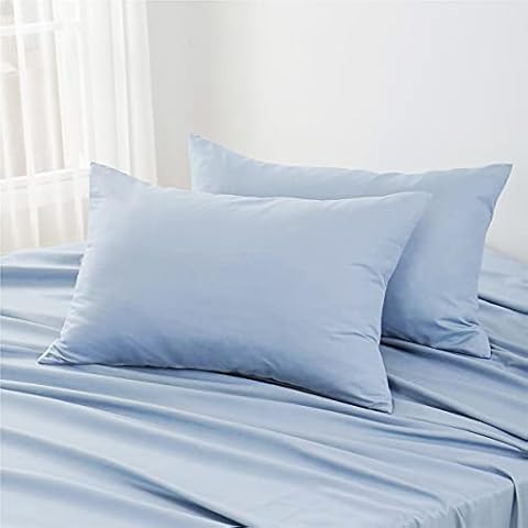 Aisbo Funda Almohada 50x75 Microfibra Pack 2 Azul Grisáceo Cover