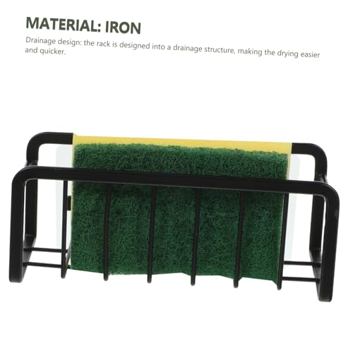 Cabilock Sponge Holder for Kitchen Sink Draining Holder for Sponge Sink Storage Rack Kitchen Sink Rack Drainer Sink Tray Drainer Rack Kitchen Sink Facility Iron Hanging Kitchen Supplies