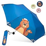 ✅ Unser bunter Kinderregenschirm für Jungs und Mädchen ist ausgestattet mit einem praktischen Namensschild, Trageband und Schutzhülle - perfekt auch als Geschenk für den Schulanfang