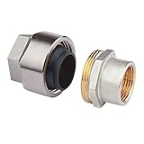 Simplex PLUS DVGW 3/8 Schwarzrohradapter, Anschlussverschraubung aus Messing F13090