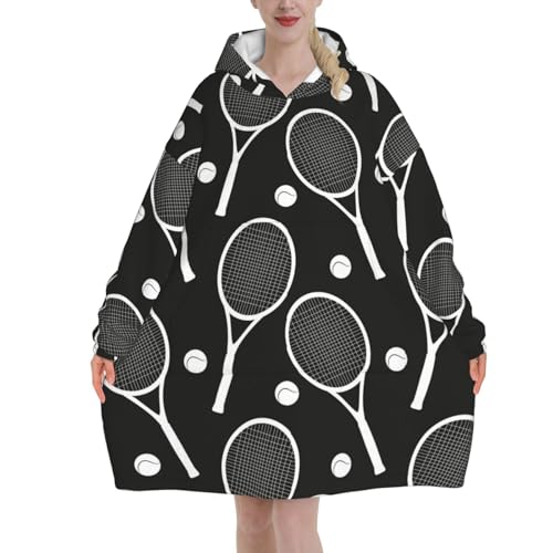 Sweat à capuche plaid flanelle unisexe imprimé tennis avec manches et poche