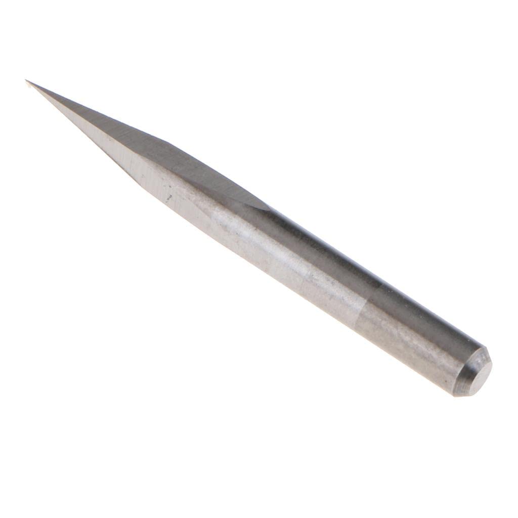 Juego de Brocas de Grabado de Acero de Precisión para Fresadora CNC - Paquete de 10, Gris plateado-15 grados