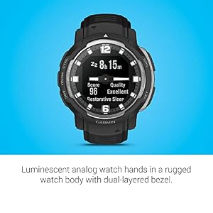 Garmin Instinct® Crossover, Hybrid Smartwatch, 45mm, Black — photo 3 of 6