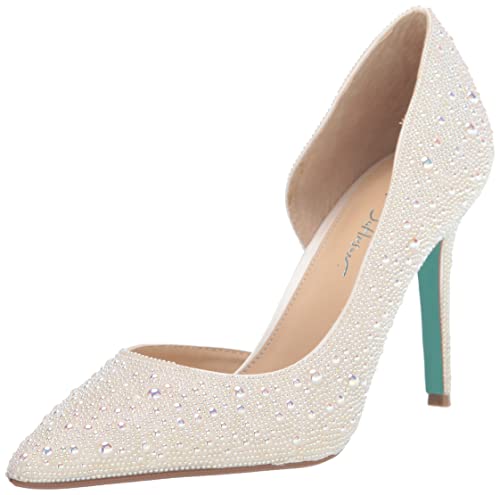 Blue by Betsey Johnson Womens Hazil Embellished D'Orsay Heels