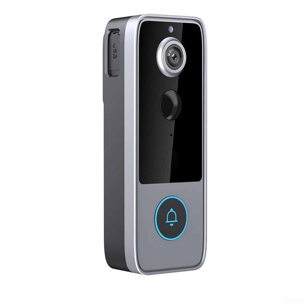 Timbre inalámbrico Inteligente para casa, cámara de vídeo 1080P, Timbre con Alarma de Movimiento y Monitor de Puerta con intercomunicador