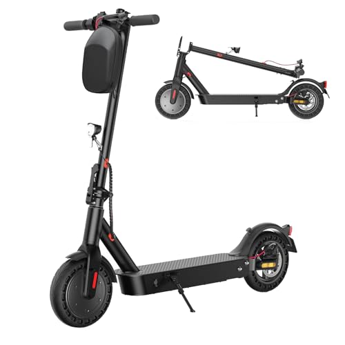 E Scooter mit Straßenzulassung, 10/8.5 Zoll Elektroroller 500W Peak, Max 40/30km Reichweite, Doppelbremse&Stoßdämpfung, APP-Verbindung, 3S Klappbar LED-Licht & Reflektoren E Roller für Erwachsene