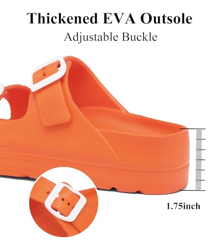 Image of Haifago Women's Platform Sandals with Arch Support, Summer Beach Slides Adjustable Buckle Comfortable Lightweight EVA Slip on Slide