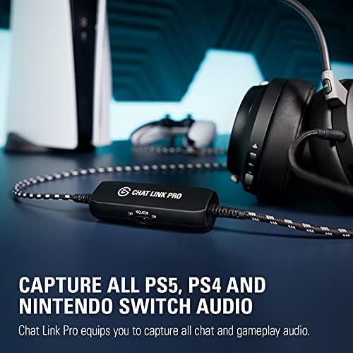 Elgato HD60 X - Stream and record in 1080p60 HDR10 or 4K30 with ultra-low latency on PS5 PS4/Pro Xbox Series X/S Xbox One X/S & Chat Link Pro  Audio Adapter Extra Long Cable