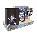 ABYstyle Dragon Ball Z Vegeta Heat Change Mug 16 Fl Oz and (1) Coaster Capsule Corp Anime Manga Drinkware Home & Kitchen Merch Gift