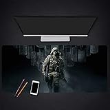 【Caoutchouc Antidérapante】Le fond en caoutchouc épaissi permet à ce tapis de souris géant de rester en place sans glisser accidentellement.