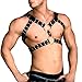 Men's Body Chest Harness Adjustable Chest with Buckle Ring Men's Leather Halter Body Adjustable Strong and Sturdy Belt Muscles Protector Clubwear