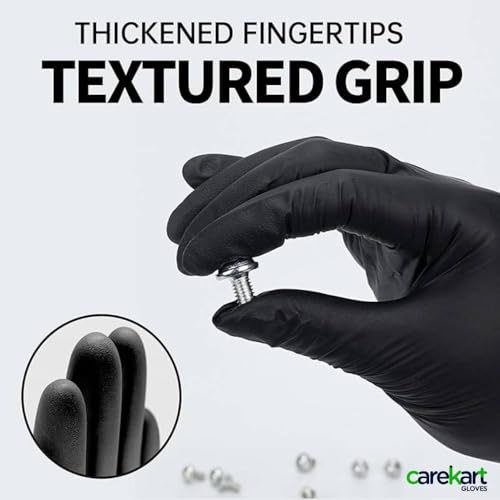 Image of Black Powder Free Nitrile Disposable Hand Gloves - Small, Pack of 100