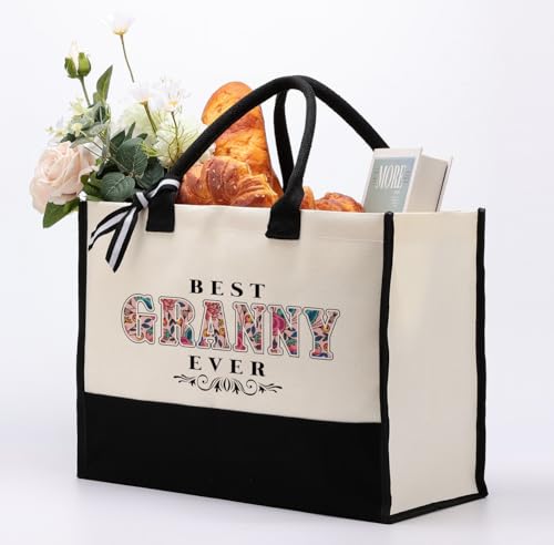 Cotton Canvas Tote Bag for Women, Beach Canvas Tote Gift for Granny miniatura 4