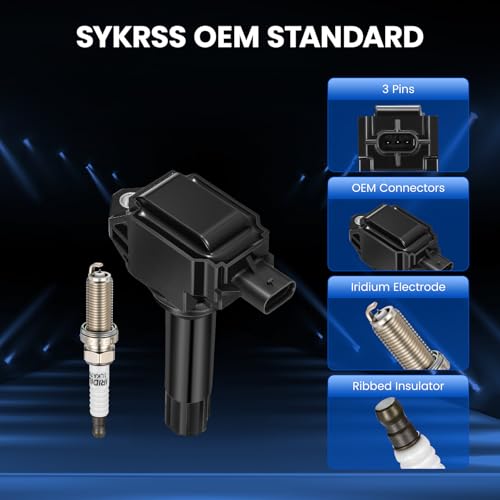 Image of 4-Pack UF724 Ignition Coils & 93501 Spark Plugs Kit Compatible with Subaru Forester Impreza Legacy Outback XV Crosstrek 2013-2014, 2.0L 2.5L H4 - Replaces LKAR7BIX-11S 49131 & more
