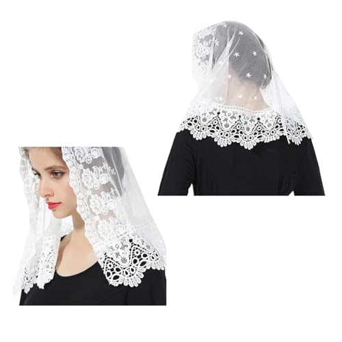 Lace Headscarf for Ladies Floral Pattern Shawl Breathable Sunproof Supplies