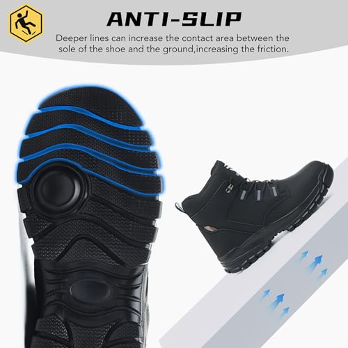 Steel Toe Boots for Women Men Slip & Puncture-Resistant Safety Boots Industrial Construction Steel Toe Shoes for Warehouse, Outdoor Work4