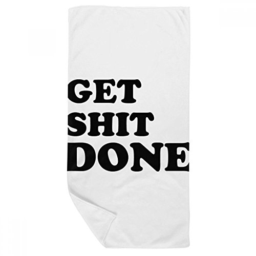 Serviette de bain de 35x70cm multicolore avec motif citations imprimé