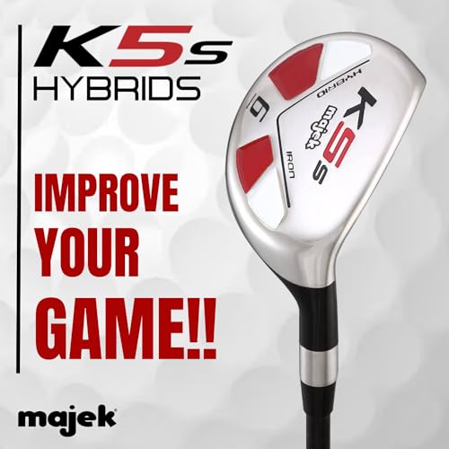 Majek Golf All Hybrid #6: +2 Inches Longer Than Men’s Standard Length, Extra Big & Tall XL, Extra Long XXL, Stiff Flex Right Handed New Utility S Flex Club