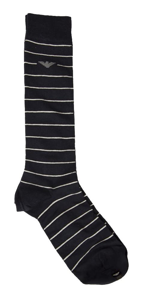 Emporio Armani Herren Lange Socken 2 Paar Socken hohe Socken Baumwolle Geschenkbox Artikel 302301 2F283
