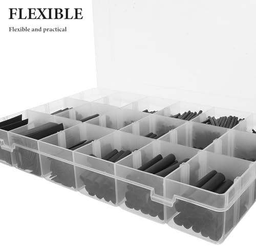 SKISUNO 900 Parça Isıyla Daralan Boru Seti, Siyah Esnek Elektrik Teli Isıyla Daralan Boru, Elektrik Telleri, Otomotiv, Ev Tesisatı ve Kendin Yap Tamirleri için Kablo Kılıfı 1,38 inç - Görsel 3