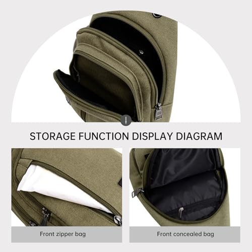 Mens Retro Fashion Solid Color Canvas Crossbody Bag for Men Women Durable Stylish Perfect for Travel Daily Use4