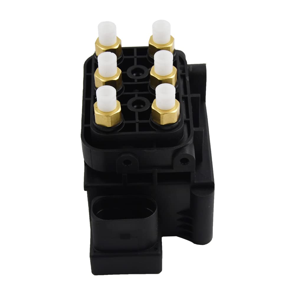 Kompatibel mit Audi Q7 4L für Porsche Cayenne für VW Touareg 7L Ventileinheit Luftfederung Ventilblock Magnetventilblock Air Ride Suspension Magnetventil Block 7L0698014 7P0698014 7L8616007E