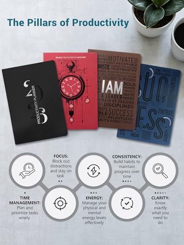 Image of DOODLE Productivity Pro Planner Gift Set 2026 | A5 Executive Planner (288 Pages) + Desk Calendar + Activity Book + 4 Sticker Sheets + Mobile Stand | Smart Gift Box for Professionals & Executives