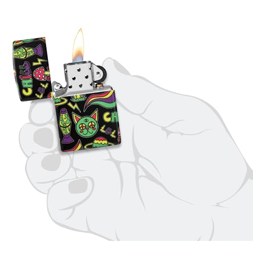 Encendedor Zippo con diseño Glowing Chill negro miniatura 5