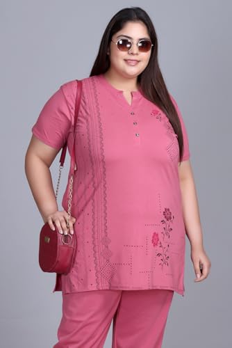 Image of In Love Women's Cotton Blend Plus Size Printed Kurti