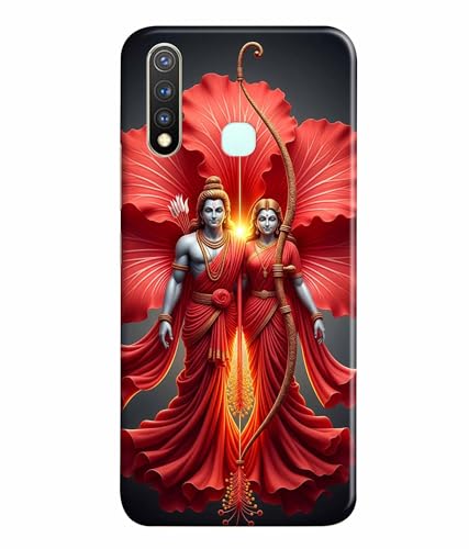 Image of Lord Ram with Sita MATA Printed Hard Back Case Cover & Compatible for Vivo Y19 / Vivo U20 / Vivo U3 (Multicolor) - D1806